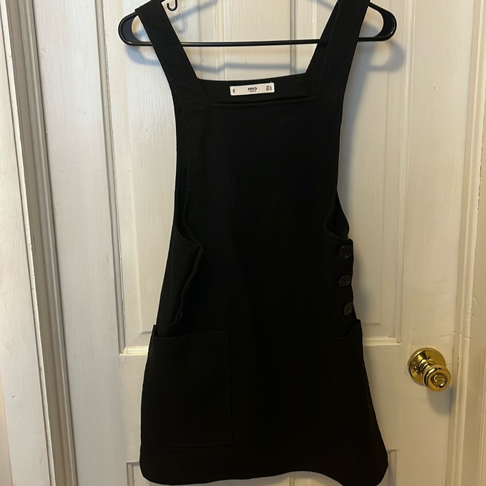 Mango Black Pinafore Dress